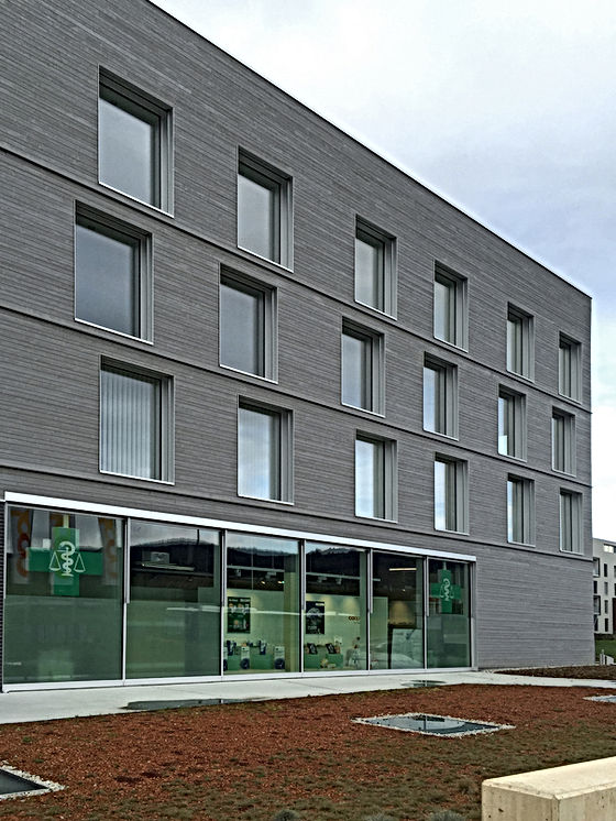 Bureaux et commerce, Ecoquartier Eikenott, Gland